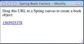 A bookmarklet-driven Spring object factory