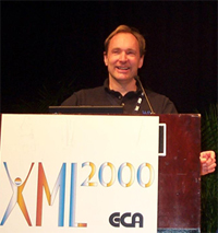 Tim Berners-Lee addresses XML 2000 delegates