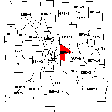 Election districts for Tompkins County